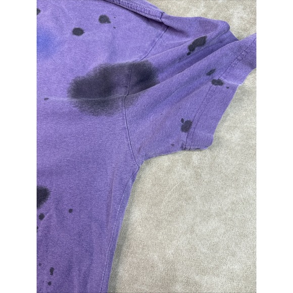 Palm Angels Shirt Air Tie Dye Graphic Short Sleeve Crewneck Purple Men Sz XL - Picture 8 of 9